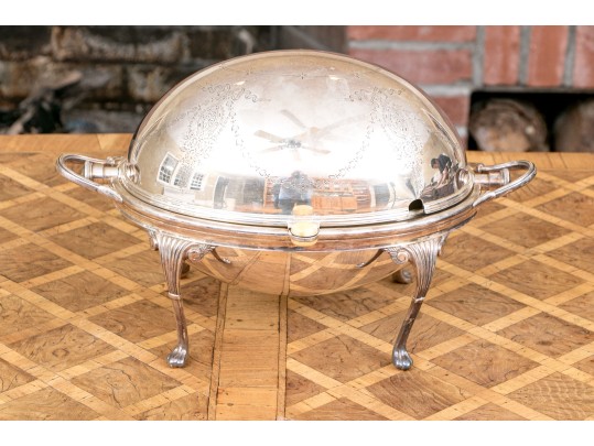 Antique English Silver-plated Revolving Tureen