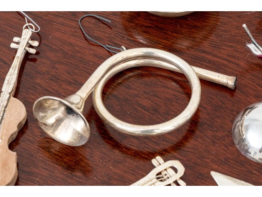 Collection Of 12 Sterling Silver Ornments