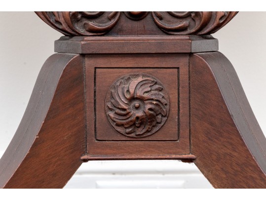 Vintage Federal Style Mahogany Lyre Games Table