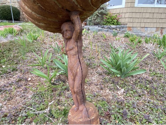 Vintage Cast Iron Bird Bath