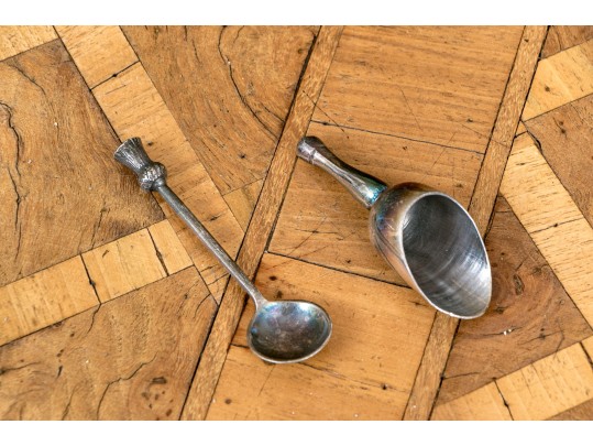 Three Pieces Of Silver-plated Serving Pieces