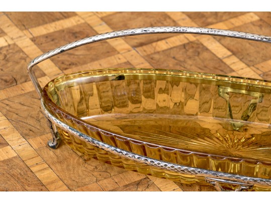 Three Pieces Of Silver-plated Serving Pieces