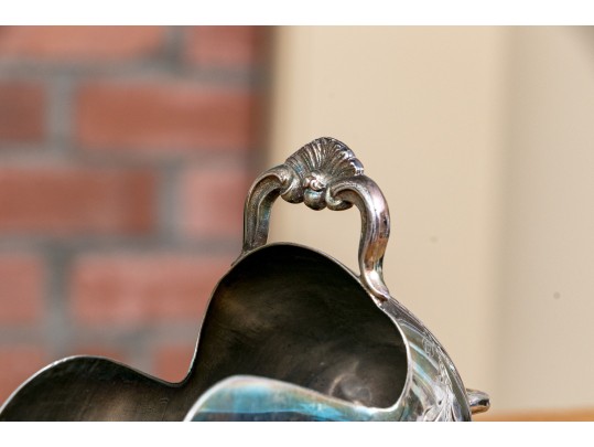 Three Pieces Of Silver-plated Serving Pieces