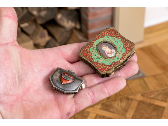 Two Antique 800 Silver Boxes
