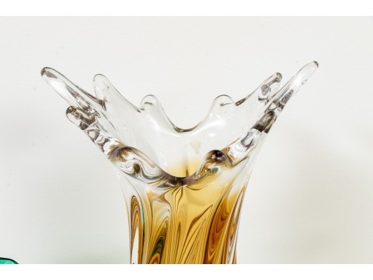 Three Pieces Of Vintage Artglass