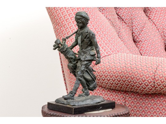 Vintage Bronze Of A Caddy