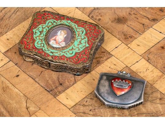 Two Antique 800 Silver Boxes
