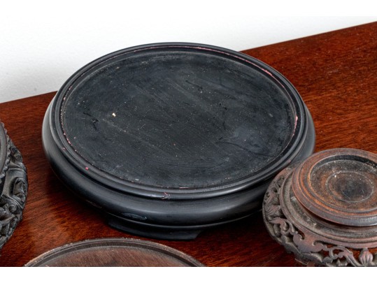Collection Of 10 Vintage Chinese Hardwood Stands