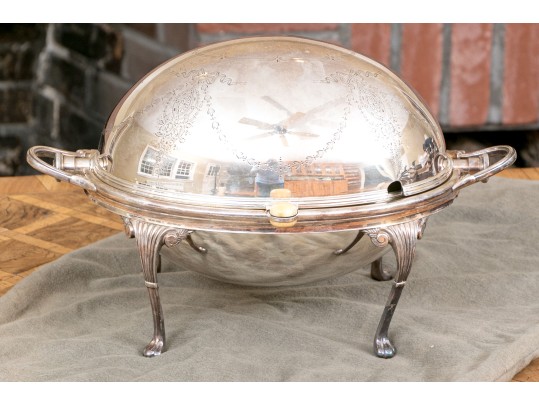 Antique English Silver-plated Revolving Tureen