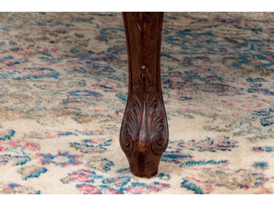 Antique Carved Mahogany Library Chair Frame, Ca. 1920