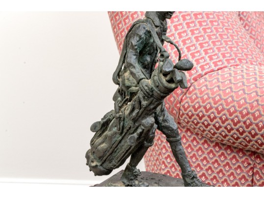 Vintage Bronze Of A Caddy