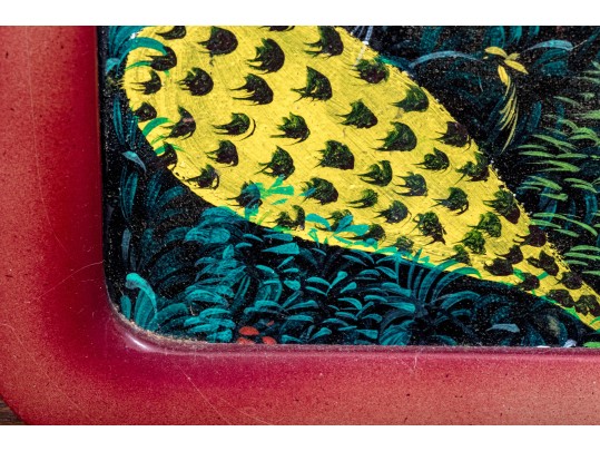 Colorful Caribin Oil On Canvas Of Birds