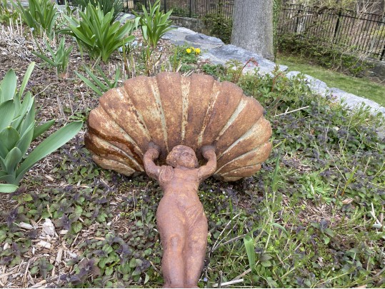 Vintage Cast Iron Bird Bath