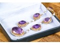 Outstanding 14K Graduated Amethyst And Seed Pearl Necklace