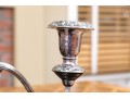 Pair Of Quality Heavy George III Style Silver-plated Candlesticks