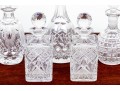 Collection Of Five Hand Cut Crystal Decanters