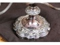 Pair Of Quality Heavy George III Style Silver-plated Candlesticks
