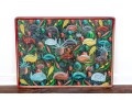 Colorful Caribin Oil On Canvas Of Birds