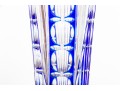 Two Colored Cut To Clear Glass Articles, Vase And Decanter