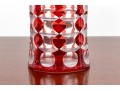 Two Colored Cut To Clear Glass Articles, Vase And Decanter