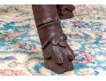 An Antique Chinese Marble Top Hand Carved Hardwood Stand