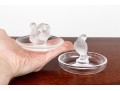 Two Vintage Lalique Crystal Ring Dishes