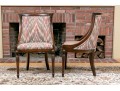Pair Of Mid-century Solid Mahogany Klismos Chairs