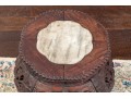 An Antique Chinese Marble Top Hand Carved Hardwood Stand