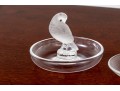 Two Vintage Lalique Crystal Ring Dishes