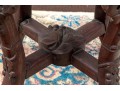 An Antique Chinese Marble Top Hand Carved Hardwood Stand