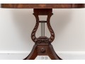 Vintage Federal Style Mahogany Lyre Games Table
