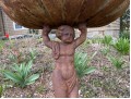 Vintage Cast Iron Bird Bath