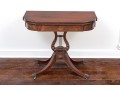 Vintage Federal Style Mahogany Lyre Games Table