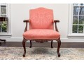 Antique Carved Mahogany Library Chair Frame, Ca. 1920