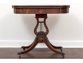 Vintage Federal Style Mahogany Lyre Games Table
