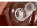 Two Vintage Lalique Crystal Ring Dishes