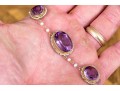 Outstanding 14K Graduated Amethyst And Seed Pearl Necklace
