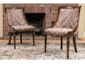 Pair Of Mid-century Solid Mahogany Klismos Chairs