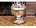 Pair Of Vintage Silver Platted Urn Form Lamps