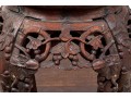 An Antique Chinese Marble Top Hand Carved Hardwood Stand