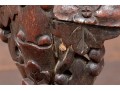 An Antique Chinese Marble Top Hand Carved Hardwood Stand