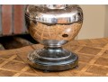 Pair Of Vintage Silver Platted Urn Form Lamps
