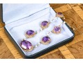 Outstanding 14K Graduated Amethyst And Seed Pearl Necklace