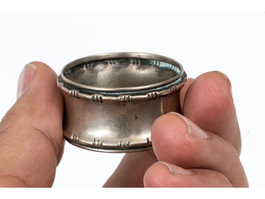 Lot Of Ten Fun Assorted Sterling Silver, Coin Silver And Silver Plated Napkin Rings