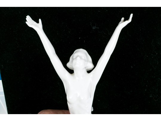 Elegant German Nude Arms Raised Figurine 