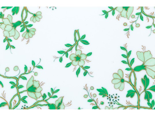 Stunning Herend Green Floral Patterned Dinner Plate