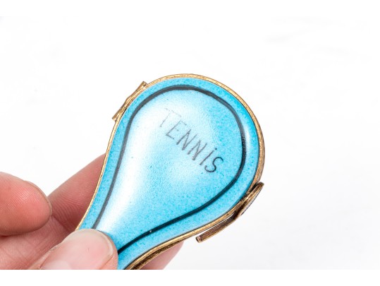 Limoge 'tennis Racket Case And Racket' Box