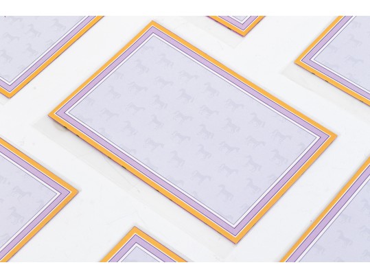 Set Of Ten Gucci Purple And Yellow Horse Stationary Letters