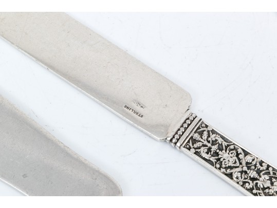 Two Sterling Dinner Or Butter Knives, 3.68 Ozt.