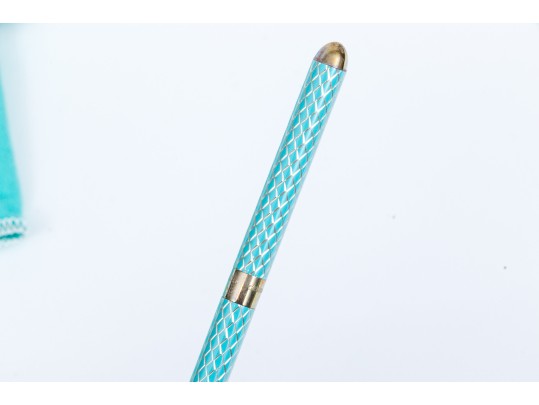 Tiffany & Co. Sterling And Enamel Fishnet Pen